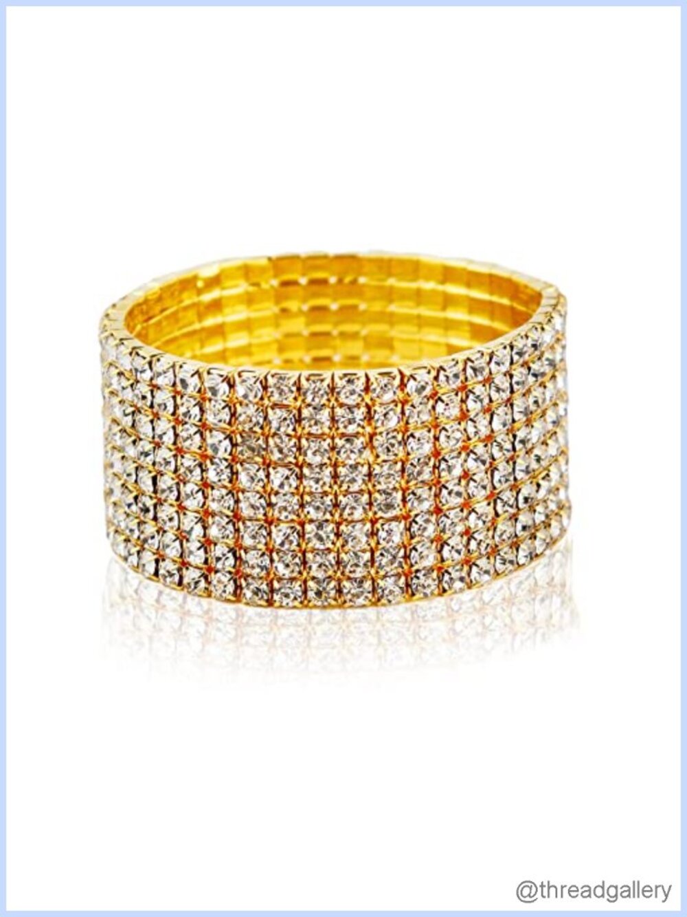 Stackable Rhinestone Crystal Stretch Bangle Bracelet for Women Wedding Party
